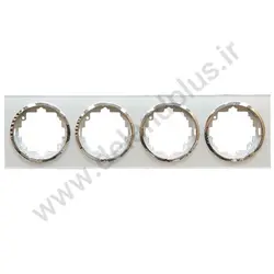 قاب چهارخانه آوا پلکسی سفید زه طلایی