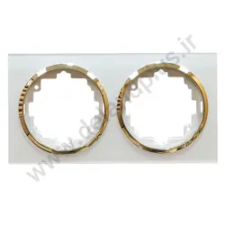 قاب دو خانه آوا پلکسی سفید زه طلایی