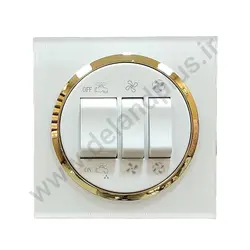 کلید کولر مدل آوا پلکسی سفید زه طلایی