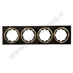 قاب چهارخانه آوا پلکسی مشکی زه طلایی