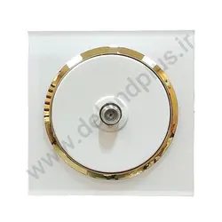 فیش ماهواره تکی مدل آوا پلکسی سفید زه طلایی