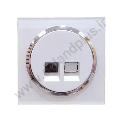 تلفن تک سوکت مدل آوا پلکسی سفید زه نقره ای