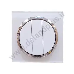 کلید سه پل مدل آوا پلکسی سفید زه نقره ای