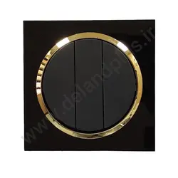 کلید سه پل مدل آوا پلکسی مشکی زه طلایی