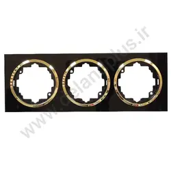 قاب سه خانه آوا پلکسی مشکی زه طلایی