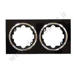 قاب دو خانه آوا پلکسی مشکی زه نقره ای