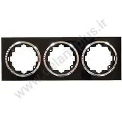 قاب سه خانه آوا پلکسی مشکی زه نقره ای