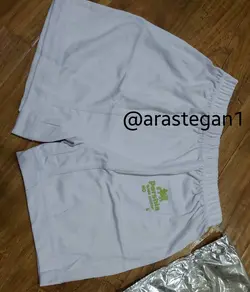 شورت پادار مردانه سفید پنبه