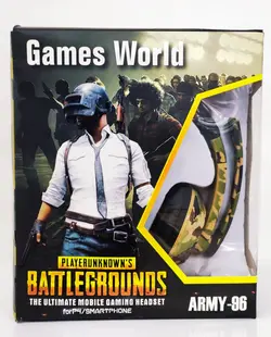هدست گیمینگ میکروفن دار سیم دار GAMES WORLD ARMY_96