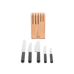 سرویس چاقو 6 پارچه برابانتیا مدل Brabantia Knife Block Wood plus Knives
