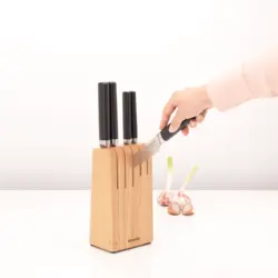 سرویس چاقو 6 پارچه برابانتیا مدل Brabantia Knife Block Wood plus Knives