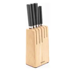 سرویس چاقو 6 پارچه برابانتیا مدل Brabantia Knife Block Wood plus Knives
