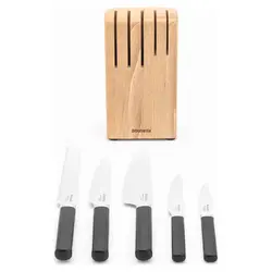 سرویس چاقو 6 پارچه برابانتیا مدل Brabantia Knife Block Wood plus Knives