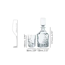 تنگ و لیوان 3 پارچه ناخمن مدل Nachtmann Sculpture Whisky