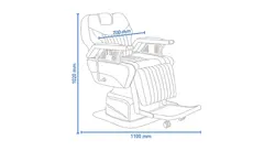 صندلی میکاپ VIP صنعت نواز مدل 6814