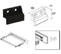 بست اتصال اکسسوری ریلی طرح ویبو به درب چوبی کد J484