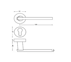 دستگیره در رزت بهریزان کد 8022_8032_8052_8082