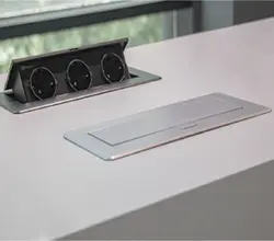 پریز برق مستطیلی دکمه تاچ مکانیکی سیلور فانتونی کد N332