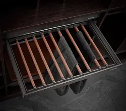 رک ریلی جای شلوار داخل کمد لباس رنگ طوسی نارنجی طرح فرنچ استایل سایز 60 فانتونی کد J933-