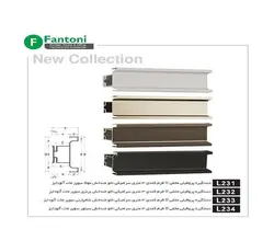 دستگیره پروفیلی مخفی U فرم کمدی 3 متری سرامیکی نانو ضد خش سیلور سوپر مات آنودایز فانتونی کد L234