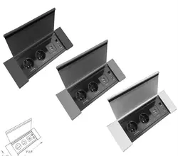 پریز برق مدل امریکن پلاس با درب فلپ آنترازیت فانتونی کد N413