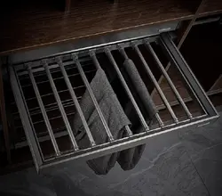 رک ریلی جای شلوار داخل کمد لباس رنگ طوسی طرح فرنچ استایل سایز 60  فانتونی کد J953