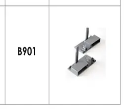 براکت 106 میلیمتر جلو جهت ریل اینر با فرانت آلومینیوم ریل اسلیم و اسلیم شیشه فانتونی کد B901