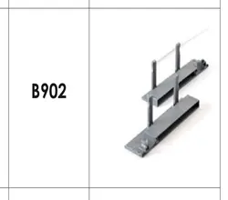 براکت 193 میلیمتر جلو جهت ریل اینر با فرانت آلومینیوم ریل اسلیم و اسلیم شیشه فانتونی کد B902
