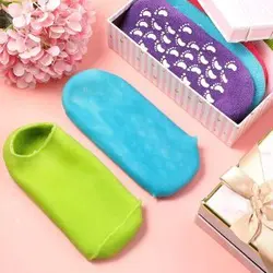 جوراب پاپوش طبی زنانه مراقبت و ضد ترک پا spa gel socks