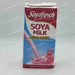 شیر سویا با طعم توت فرنگی (وگان) ۱ لیتر سوی فرش – soyfresh