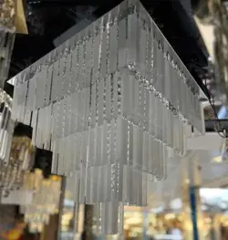 لوستر مربع مدل کارمانیا برفی سایز 80در80