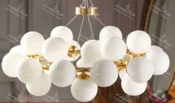 لوستر مولکولی ۲۴ شعله طلایی ( ارسال 5 روز کاری )