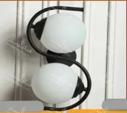 دیوارکوب مولکولی 2 شعله کد 655/2  بدنه مشکی و حباب سفید ( ارسال 5 روز کاری )