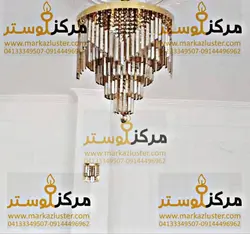 لوستر سقفی کریستالی دایره سایز 55 مدل سناتور