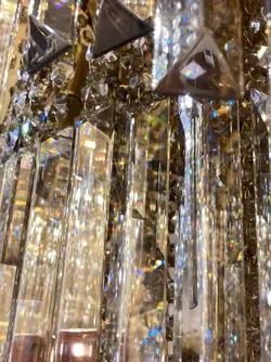 لوستر سقفی کریستالی دایره سایز 55 مدل سناتور