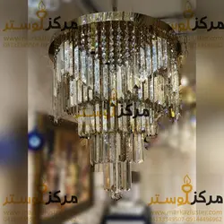 لوستر سقفی کریستالی دایره سایز 55 مدل سناتور
