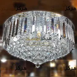 لوستر سقفی کریستالی دایره سایز 65 مدل دیانا