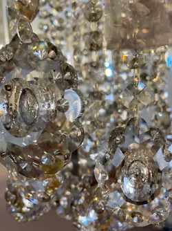 لوستر سقفی کریستالی مربع سایز 50در50 مدل پارادایس