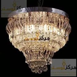 لوستر سقفی کریستالی دایره سایز 45 مدل آداک