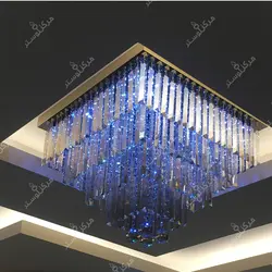 لوستر سقفی کریستالی مربع سایز 110در110 مدل پاسارگاد