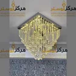لوستر سقفی کریستالی مربع سایز 70در70 مدل پارادایس