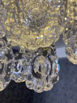 لوستر سقفی کریستالی مربع سایز 70در70 مدل پارادایس