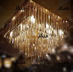 لوستر سقفی کریستالی مربع سایز 110در110 مدل کارمانیا