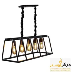 لوستر فانتزی لاینری 4 شعله مشکی طرح بام