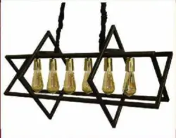 لوستر لاینر(ناهارخوری) ۶ شعله کد ۴۳۱ بدنه مشکی( ارسال 5 روز کاری )