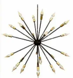 لوستر قاصدکی (پذیرایی) کد ۴۲۹ بدنه مشکی و سرپیچ طلایی ( ارسال 5 روز کاری )