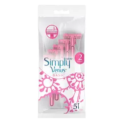 خودتراش زنانه ژیلت مدل Simply Venus Basic بسته 5 عددی