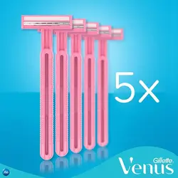 خودتراش زنانه ژیلت مدل Simply Venus Basic بسته 5 عددی