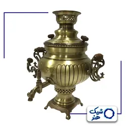 سماور شش لیتری برنجی مدل توپی