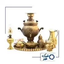 ست سماور 14 پارچه برنجی طرح هخامنشی